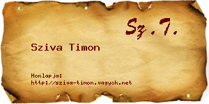 Sziva Timon névjegykártya